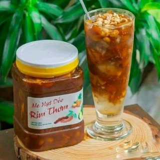 Me hạt dẻo rim thơm hủ 1kg (Đá me hạt mềm kèm đậu phộng )