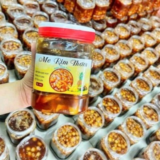 Me hạt dẻo rim thơm hủ 1kg (Đá me hạt mềm kèm đậu phộng )