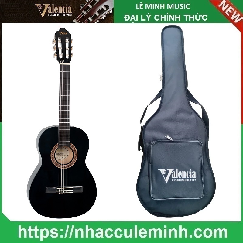 Đàn Guitar Classic Valencia VC 103L BK (Size 3/4)