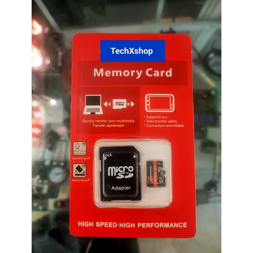 Thẻ Nhớ MicroSD Memory card 64gb kèm theo Adapter chuyển đổi thẻ nhớ