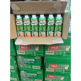 Thùng 24 hộp sữa lúa mạch nestlé milo sữa milo nắp vặn date mới 09/2024