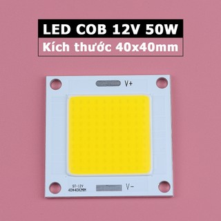 Bảng đèn led cob 40x40mm 12v 50w siêu sáng dc 12v - 14v module led panel