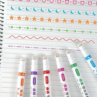 Set 6 cây bút dạ quang vẽ viền trang trí 6 kiểu