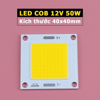 Bảng đèn led cob 50w 40x40mm dc 12v - 14v module led pane siêu sáng