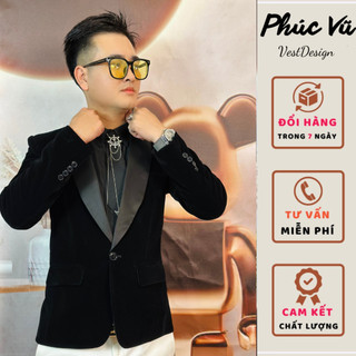 Áo Vest Nhung Cổ Sam Cao Cấp