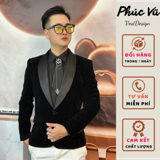 Áo Vest Nhung Cổ Sam Cao Cấp
