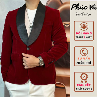 Áo Vest Nhung Cổ Sam Cao Cấp