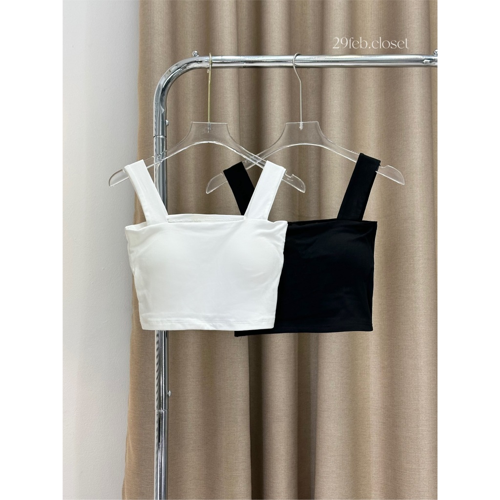 Áo Hai Dây Bản To Có Đệm Mút Nữ Cổ Vuông Croptop - 29feb.closet - A401 | BigBuy360 - bigbuy360.vn
