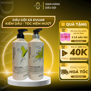 Dầug gội xả phục hồi tóc DIFFIA keratin Evuar mềm mượt chống rụng tóc hương thơm nước hoa