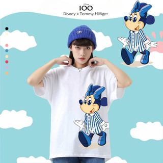  Áo Thun Chuột Mickey Nơ Xanh Disney Unisex Form rộng 100% Cotton 2 chiều Local Brand - AC349