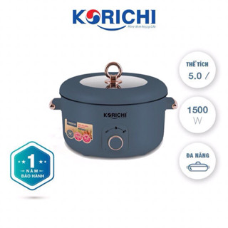 Nồi Lẩu Điện Đa Năng KORICHI KRC-3554 Dung Tích 5 Lít - Hàng Chính Hãng