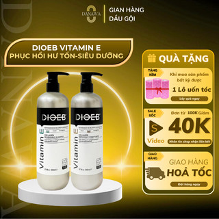 Cặp dầu gội xả Dioeb vitamin E collagen phục hồi tóc hư tổn, chống rụng Danawa 800ML