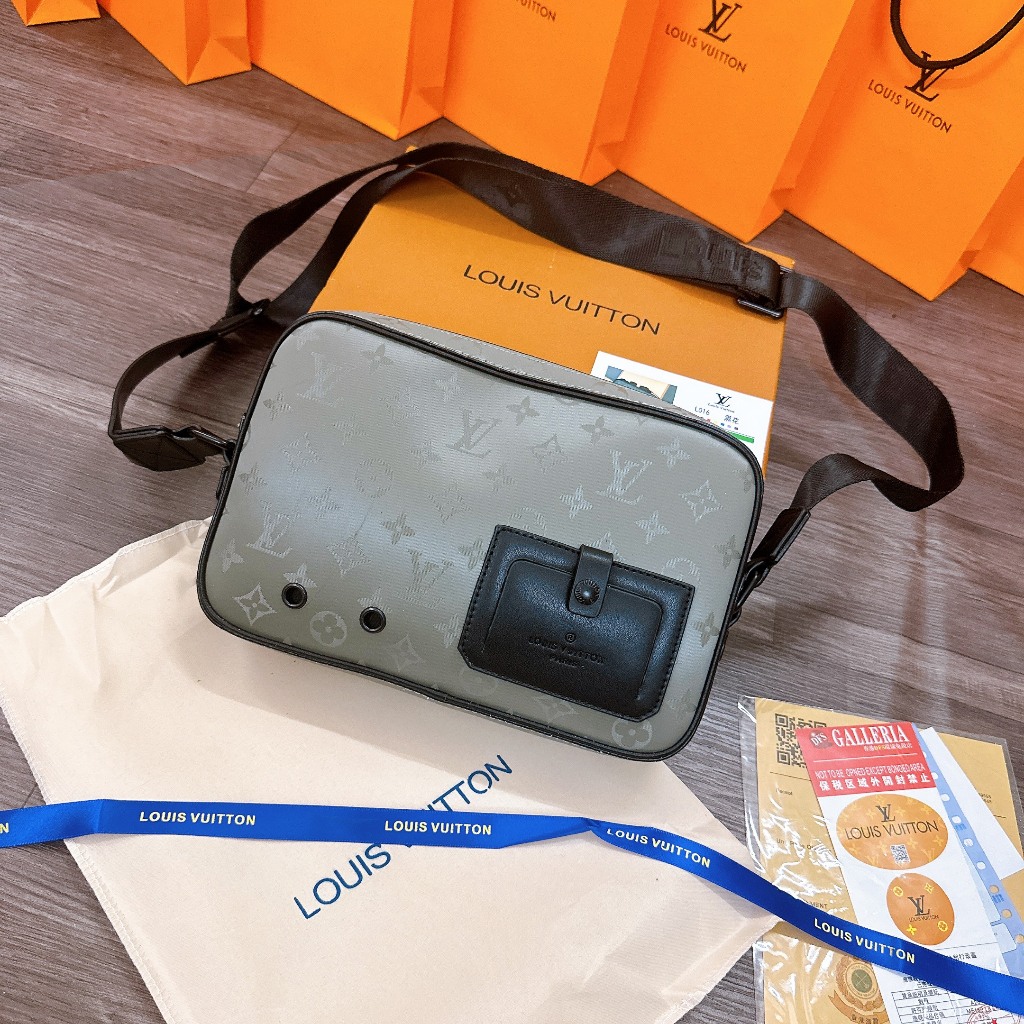 TÚI NAM ĐEO CHÉO DA THẬT HÀNG VIP FULLBOX NAM CHÂM LV HOẢ TỐC