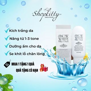 Dưỡng trắng da mặt và body cao cấp Snow White Milky Pack da siêu lỳ cũng bật tone [ cam kết chính hãng 100% Hàn Quốc ]