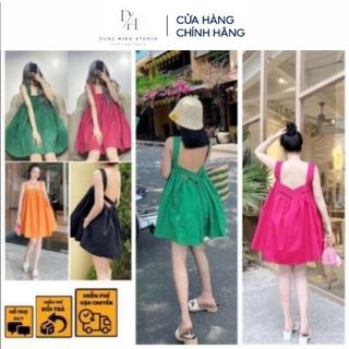 Váy Maxi 2 Dây có Tặng Kèm Quần đi chơi du lịch biển Chun Ngực thun chéo lưng Sau Siêu Xinh Có Ảnh Thật DH STUDIO