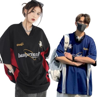 [RẺ VÔ ĐỊCH] Áo Thun Tay Ngắn Cổ Chữ V Thêu Họa Tiết Phong Cách retro Dành Cho Nam Nữ