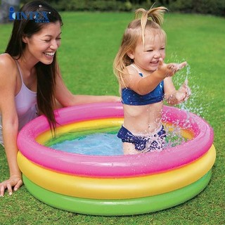 Bể bơi phao 3 tầng cầu vồng 86cm intex 58924
