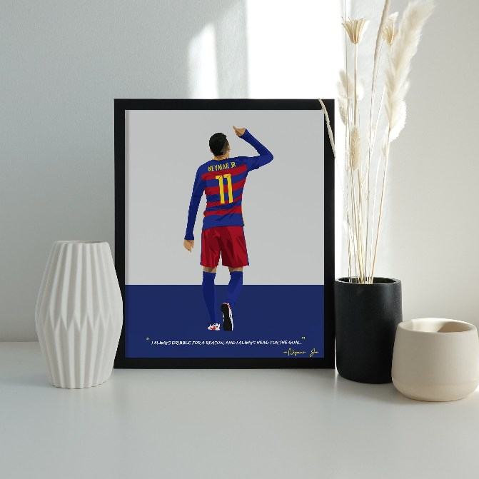 Neymar Barcelona FC Poster - Football Wall Art - Soccer Gifts