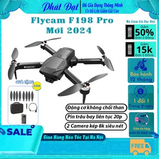 Flaycam giá rẻ, Drone mini F198 Pro động cơ không chổi than, Flycam fpv pin trâu sóng khỏe độ bền cao bay xé gió