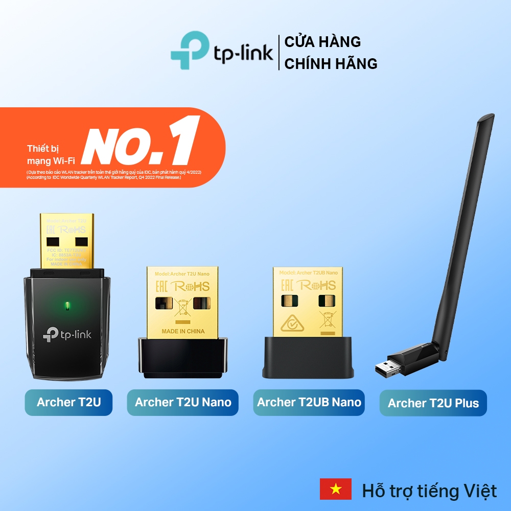 [Hỏa Tốc] USB Wifi TP-Link Archer T2U / T2U Nano/ T2UB Nano/ T2U Plus Băng Tần Kép Tốc Độ 600Mbps