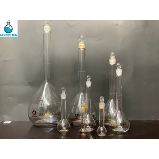 Bình định mức trắng thủy tinh nút thủy tinh 5ml 10ml 25ml 50ml 100ml 250ml 500ml 1000ml