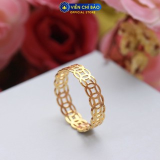 Nhẫn kim tiền may mắn vàng 10K may mắn tài lộc - Viễn Chí Bảo N800046