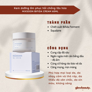 Kem dưỡng ẩm phục hồi chống lão hóa MIXSOON Bifida cream 60ml