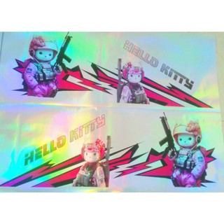 Tem decal Hello kitty dán xe con, xe tải. Tem phản quang 7 màu SL 1 đổi