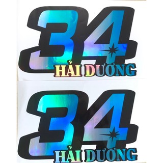 Tem Số tỉnh thành Decal 7 màu. Đặt hàng note lại số và tỉnh thành ... SL 1 cái
