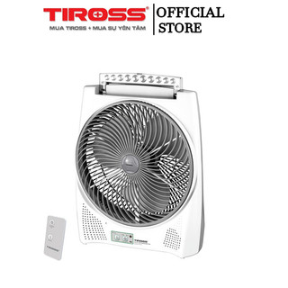 Quạt Sạc Tích Điện Tiross TS9174 30cm, Pin Lithium 8000mAh - Hàng Chính Hãng