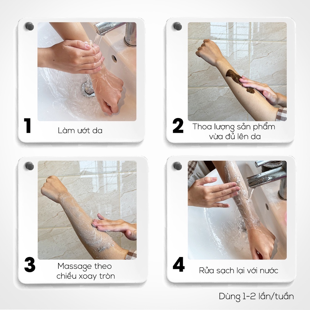 Tẩy Da Chết Body Organic Shop Dưỡng Da Trắng Sáng