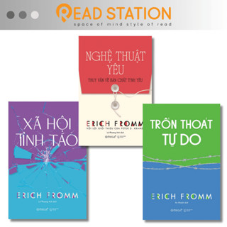 Sách bộ Erich Fromm: NGHỆ THUẬT YÊU + TRỐN THOÁT TỰ DO + XÃ HỘI TỈNH TÁO (Combo/Lẻ 3 cuốn)