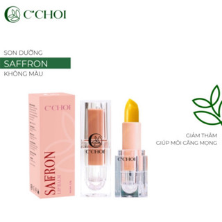 Son dưỡng môi Saffron Color C’Choi không màu