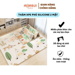 Thảm Xốp XPE Phủ Silicone 2 Mặt Gấp Gọn Momii, Tấm Lót Trải Sàn 2 Mặt Chống Thấm Chống Trơn Hàn Quốc (1m8x2m)