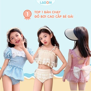 [7-26kg| 50 Mẫu] Bộ Đồ Bơi Bé Gái 1 Mảnh - Dáng 2 Dây Hở Lưng Điệu Đà - Hàng Cao Cấp