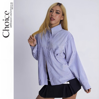 Áo Sơ Mi Nữ  Dài Tay Shirt Top CHOICE Vải Oxford logo ACES Nhồi Bông Narcissus-Women's shirts