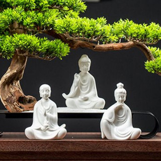 Tượng Phật Quan Âm, Phật Tổ, Địa Tạng Vương Bồ Tát ,Tam Thế Phật Bằng Gốm Thờ Cúng Trang Trí Tiểu Cảnh Decor Lũa Kệ Đèn