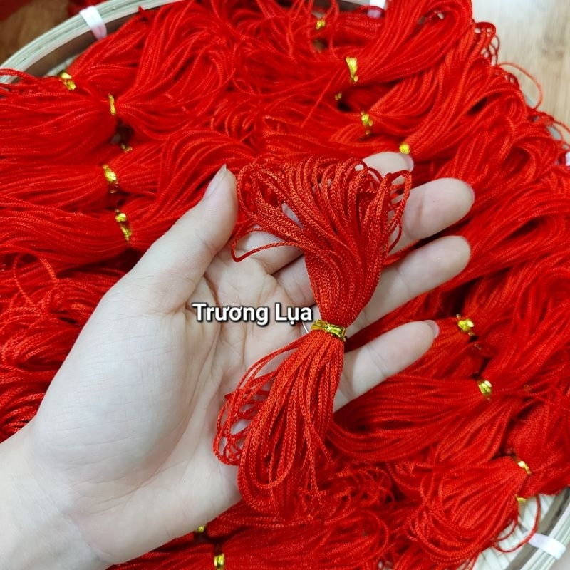 (TPHCM)10 mét Dây dù 1mm màu đỏ