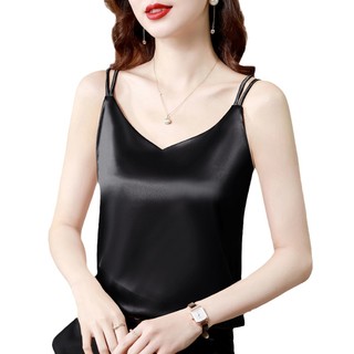 Áo hai dây lụa mặc trong vest,blazer nhiều màu chất lụa satin cao cấp mịn, mát - AO0023