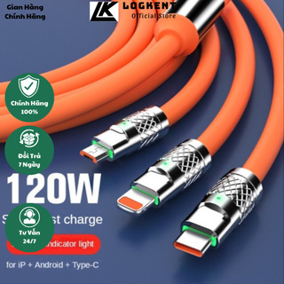 Cáp Sạc Nhanh 3 Trong 1 6A Cổng Type C Bằng Silicone Và Hợp Kim Kẽm- Linkeetech