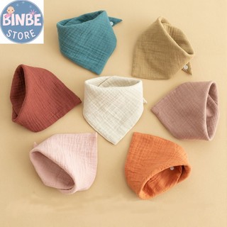 Yếm tam giác cho bé chất liệu xô cotton organic 4 lớp mềm mại thấm hút tốt Binbestore