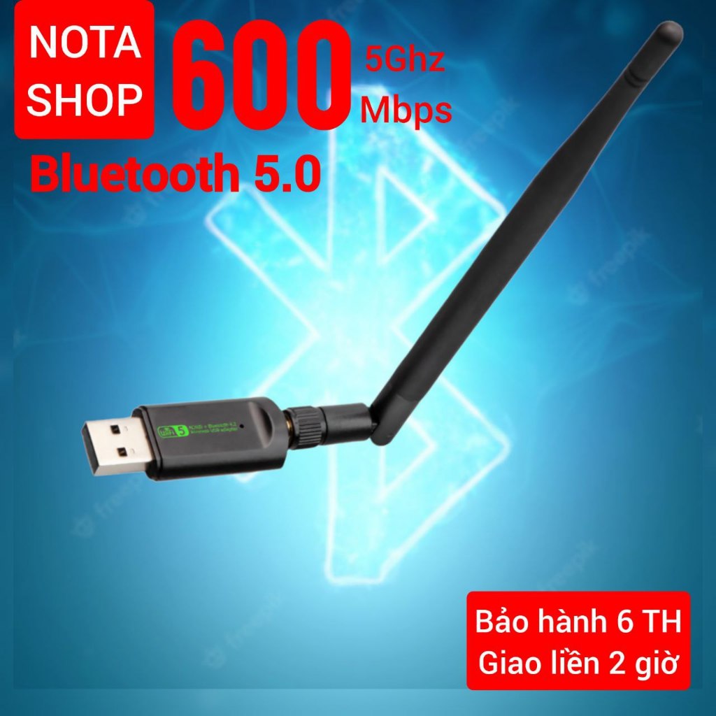 [BH 12 Th] USB WiFi Bluetooth 5.0 + Anten thu WiFi 5Ghz auto driver 2 trong 1 tiện lợi và giá rẻ cho pc laptop gaming | BigBuy360 - bigbuy360.vn