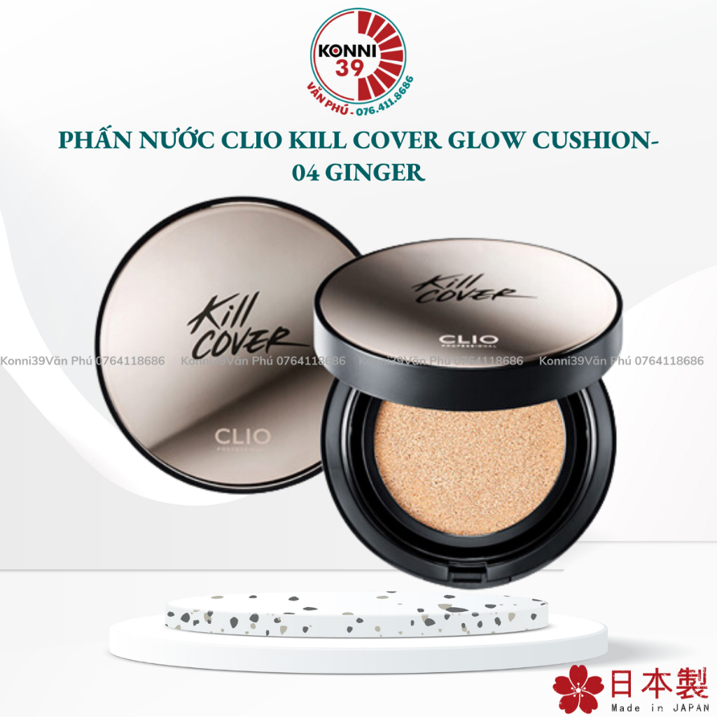 Phấn Nước CLIO Kill Cover Glow Cushion- 04 Ginger