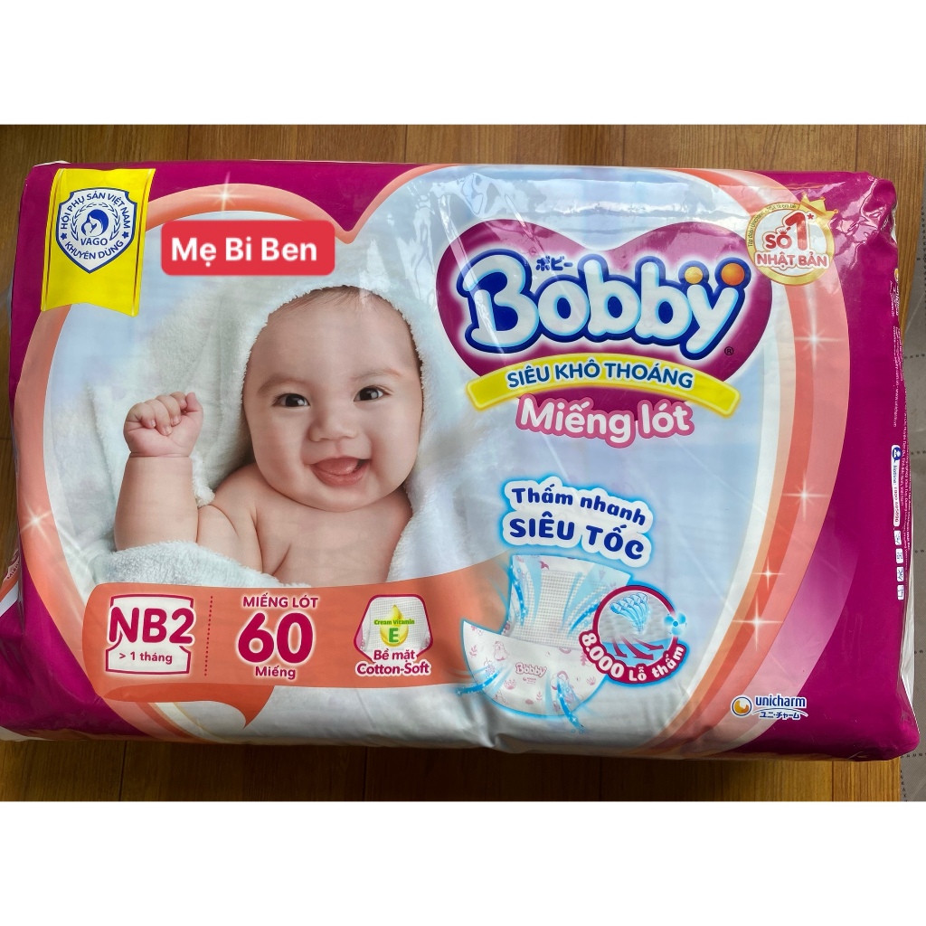 Miếng Lót Sơ Sinh Bobby Newborn 2 60 Miếng cho bé từ 1 tháng tuổi
