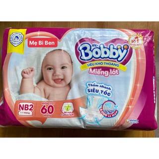 Miếng Lót Sơ Sinh Bobby Newborn 2 60 Miếng cho bé từ 1 tháng tuổi