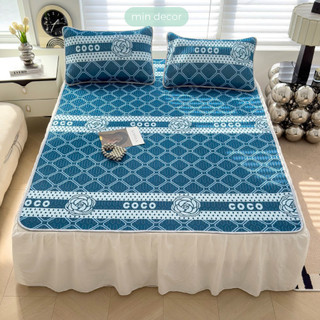 Chiếu điều hoà cao su non coco mịn decor, chiếu e-cool dày 3mm kích thước 1m6x2m 1m8x2m 2mx2m2 - kèm 2 vỏ gối