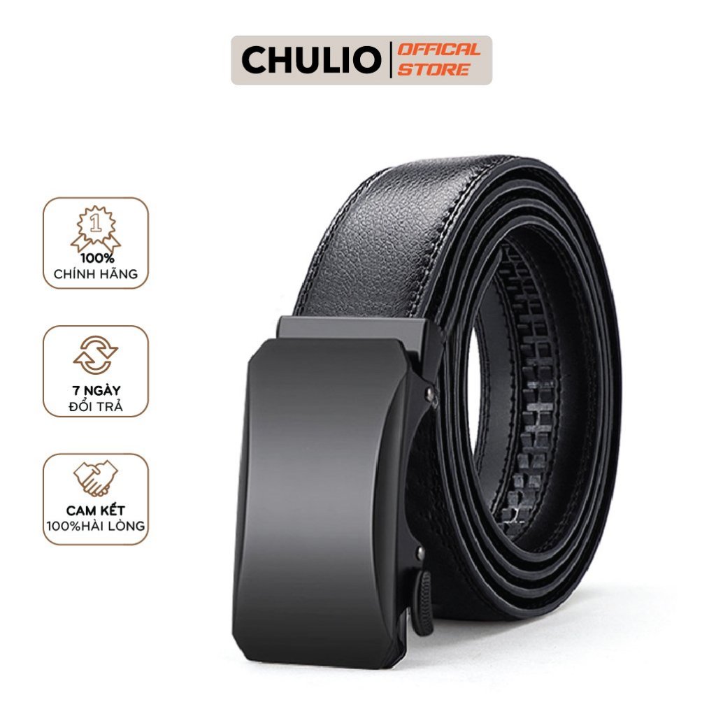 Thắt Lưng Nam Da Bò Thật Hai Lớp CHULIO Khóa Tự Động, Lỗi 1 Đổi 1, Dây Thắt Lưng Nam Da Thật Cao Cấp - AL24S