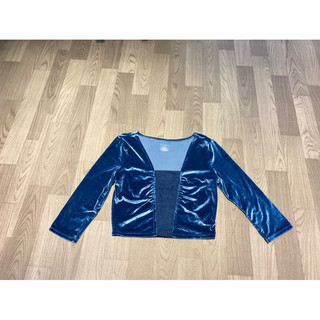 Áo nhung dáng ngắn tay lỡ size L