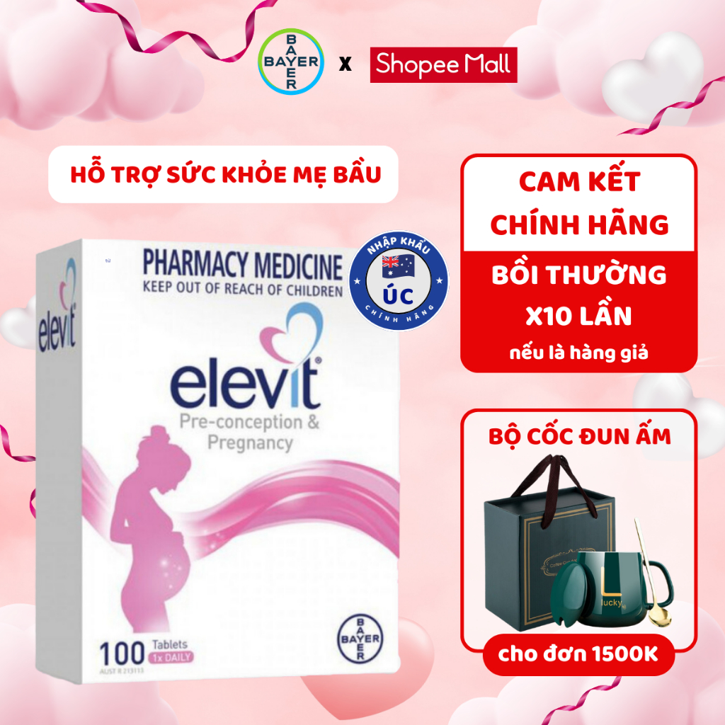 Elevit bầu Healthy Baby Healthy Mum hỗ trợ tăng cường sức khoẻ