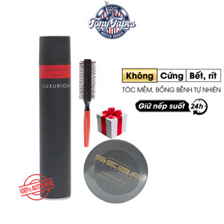 Sáp vuốt tóc nam SEBA JAPAN & Gôm xịt tóc + Tặng lược - Keo & wax vuốt tóc chính hãng